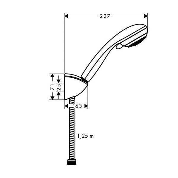 Душевой набор Hansgrohe Crometta 85 Vario 2 режима хром 27558000