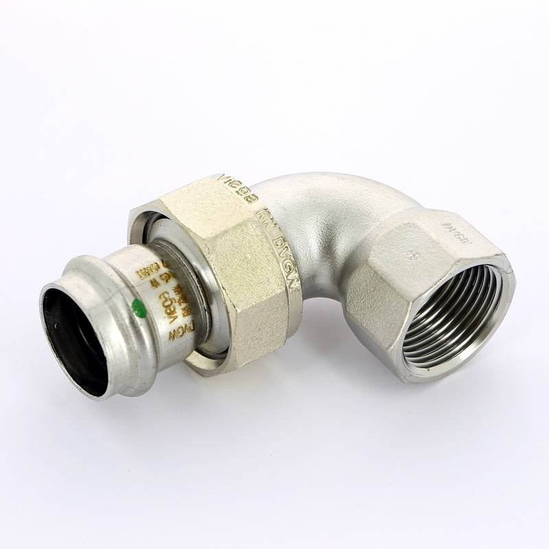 Угол разъемный пресс-В Viega Sanpress Inox 28х1 нержавеющая сталь 437343