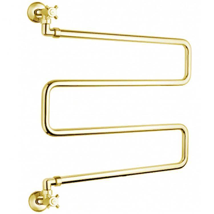 Полотенцесушитель водяной Margaroli Vento 400/SP 635x135x645 мм золото 400SPGO