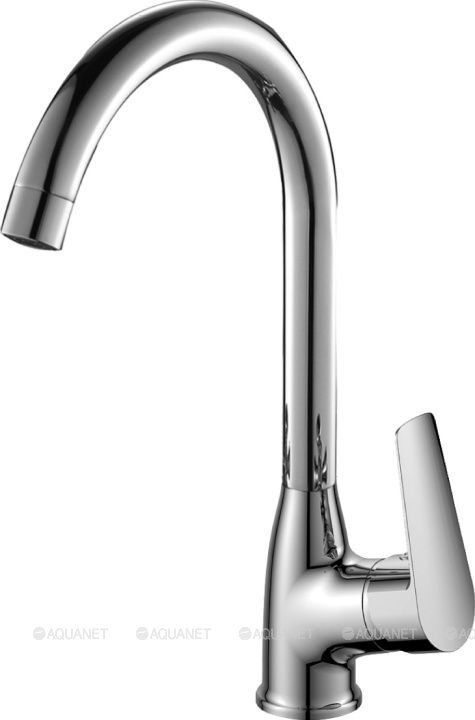 Смеситель для кухни Rossinka Silvermix S35-23 с высоким поворотным изливом хром S35-23