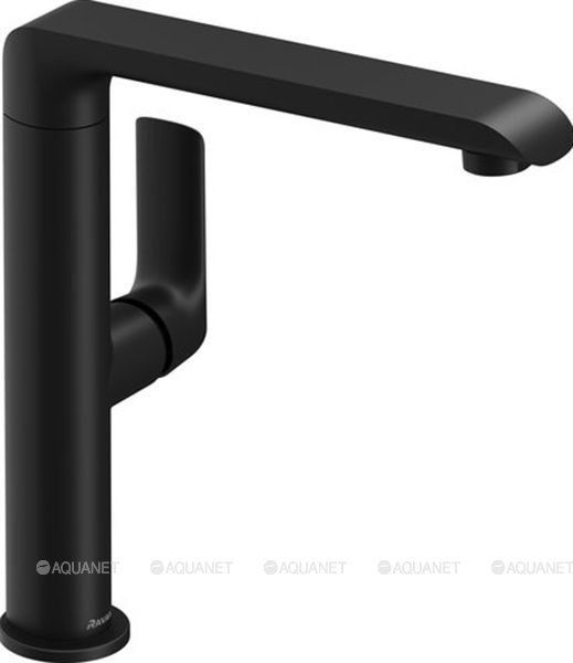 Смеситель для умывальника RAVAK Flat FL 016.20 с поворотным изливом черный X070174