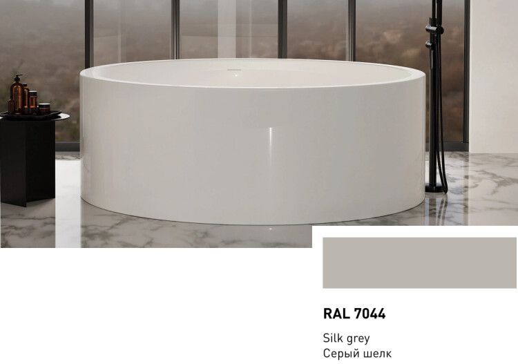 Ванна Salini Isola 2000x2000x710 мм круглая отдельностоящая матовый RAL7044 101111MFRAL7044