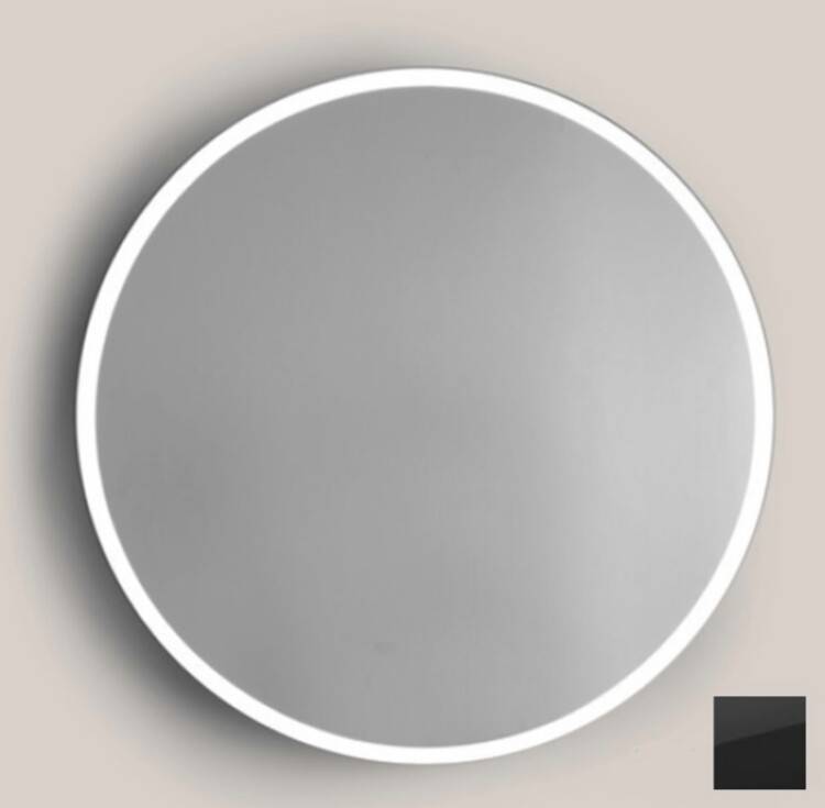 Зеркало круглое Bertocci Design 900x900 мм с подсветкой черный матовый 146834108009799