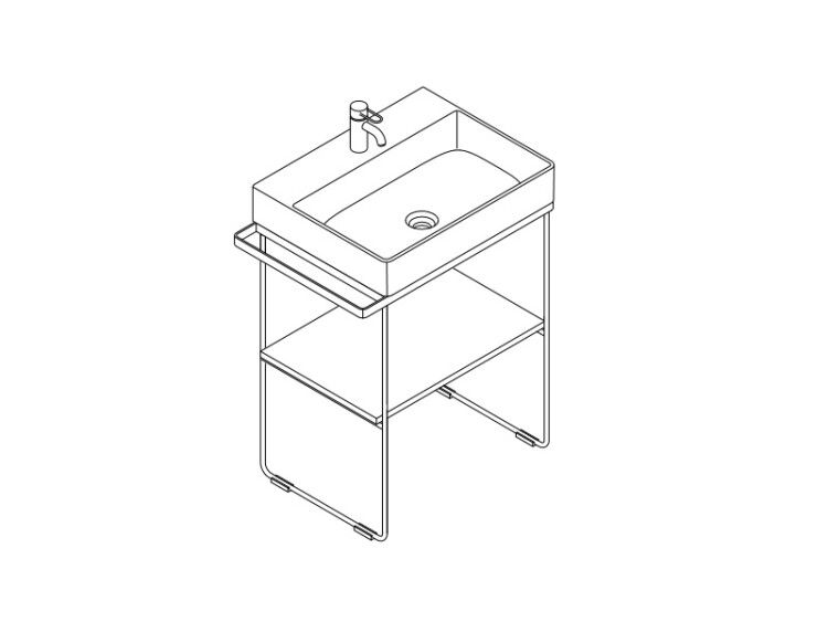 Консоль Duravit DuraSquare напольная 665x381 мм регулируемая по высоте цвет черный матовый 0031134600