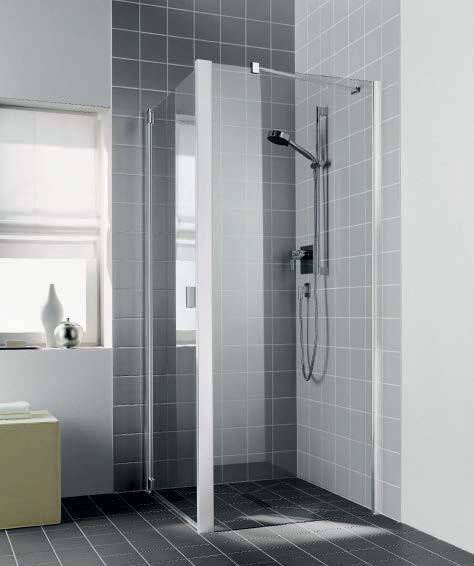 Боковая стенка душевого ограждения Kermi Raya 900х2000 мм серебро прозрачное стекло RA TWD 09020 VAK