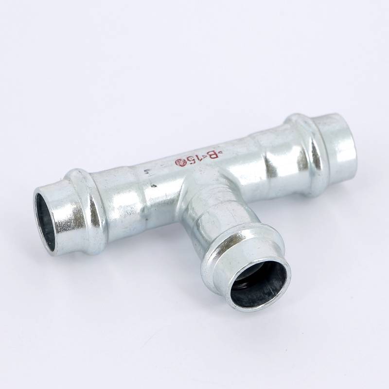 Тройник пресс IBP 15 мм оцинкованная сталь PC5130 0151515