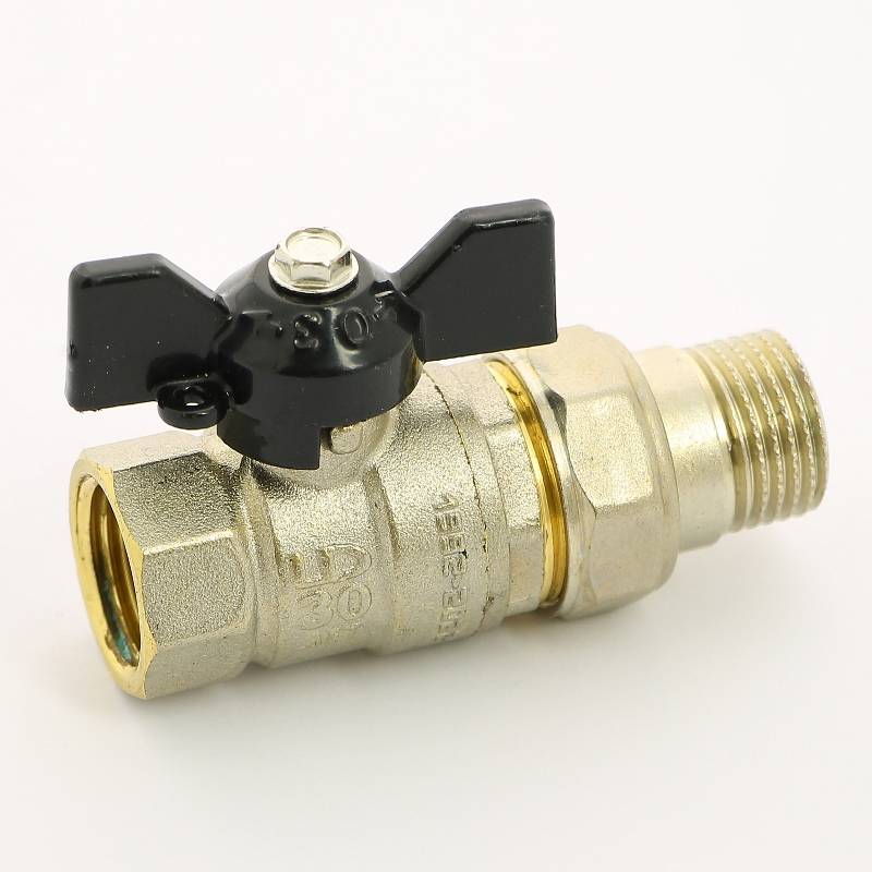 Кран шаровой LD Pride НВ 1/2 полнопроходной с разъемным соединением бабочка 47.306.15