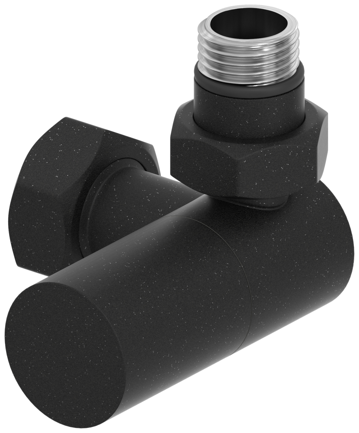 Вентиль регулирующий Сунержа 3D правый G 1/2 x G 3/4 темный титан муар матовый 15-1403-1234