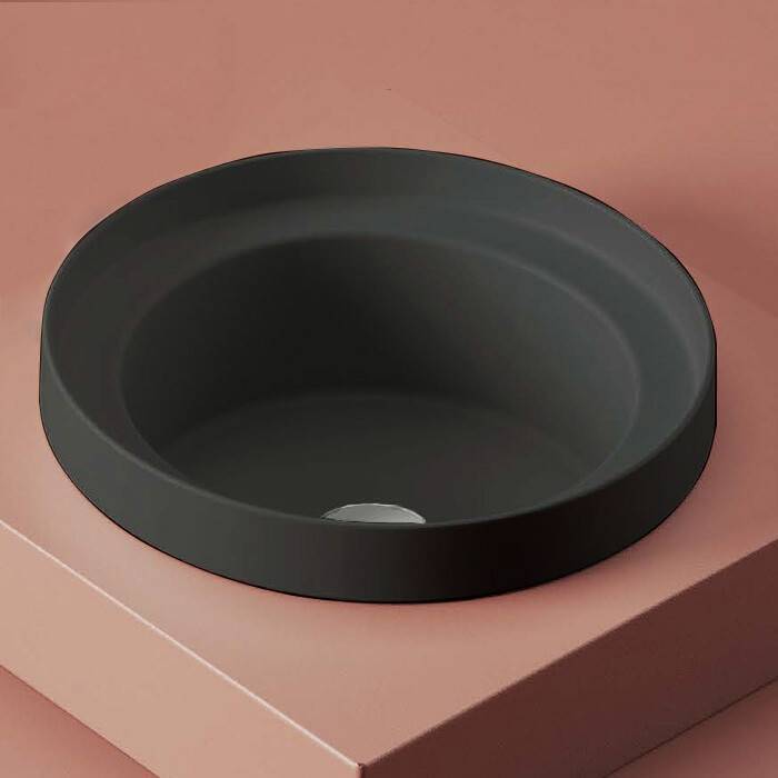 Раковина накладная Artceram FUORI SCALA 403x403x170 мм черный матовый TFL032 17 00
