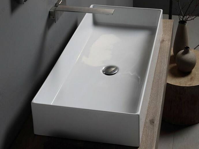 Раковина Scarabeo Teorema 2.0 800x400x140 мм без отверстия цвет белый 5102