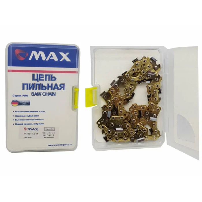 Цепь для бензопилы Maxtool Professional 0.325 1.5 мм 76 звеньев в кейсе 10646