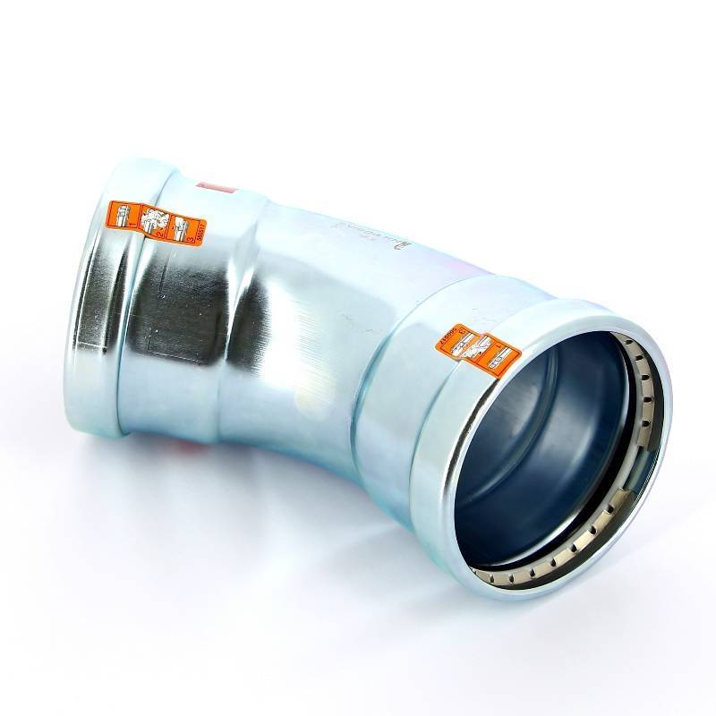 Угол 45° пресс Viega Prestabo XL оцинкованная сталь 89 мм 597627