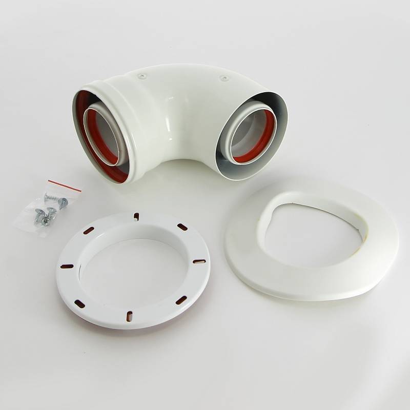 Отвод коаксиальный BAXI 60/100 мм 90° для котлов ECO Nova / Classic 71410141