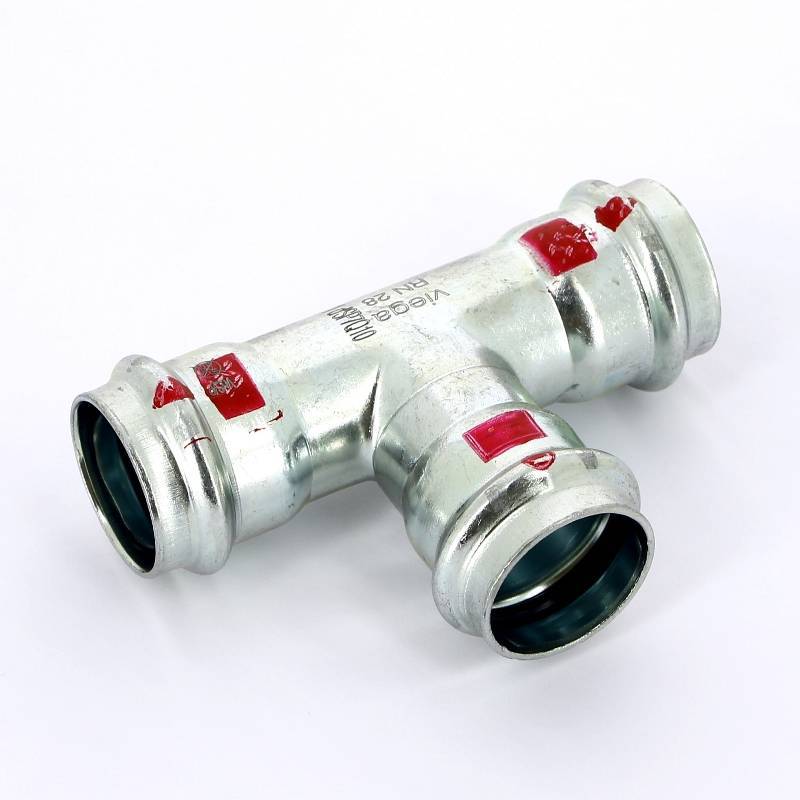 Тройник пресс Viega Prestabo оцинкованная сталь 28 мм 558642