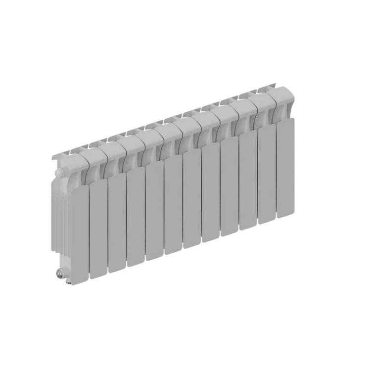 Радиатор биметаллический RIFAR MONOLIT VENTIL 350 12 секций нижнее подключение MN-350-12-VR RAL 9016
