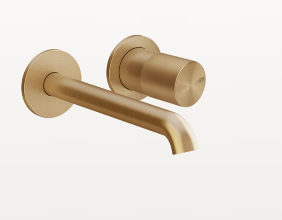 Смеситель для раковины Gessi Habito Unito настенный встраиваемый цвет Warm Bronze Brushed PVD 70088726