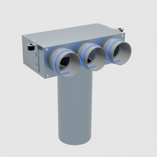 Пленум потолочный Flexag D125 на 3 выхода 90 мм FL-PCP-125/90x3