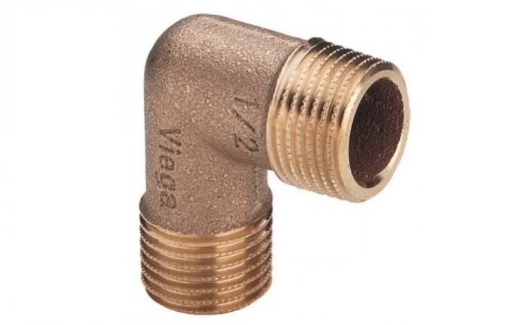 Угольник 90° Viega Sanpress 3/4 НН бронза 317980