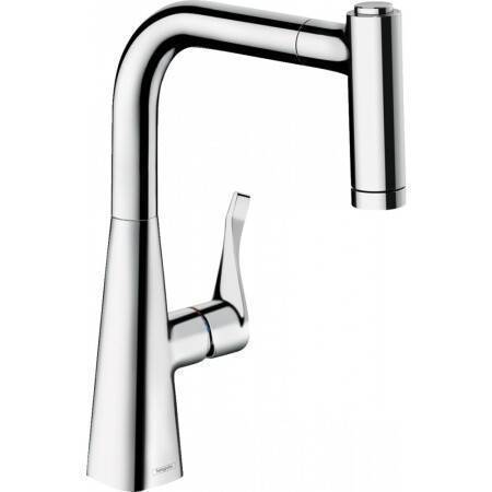 Смеситель для кухни Hansgrohe Metris M71 320 с выдвижным изливом хром 73800000