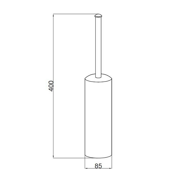 Ершик для унитаза напольный Boheme Murano черный 10908-B