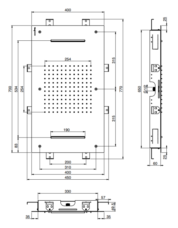 Верхний душ FIMA Carlo Frattini Harmonia 700x400 мм потолочный 2 режима бронза брашированная янтарная F2903ZS