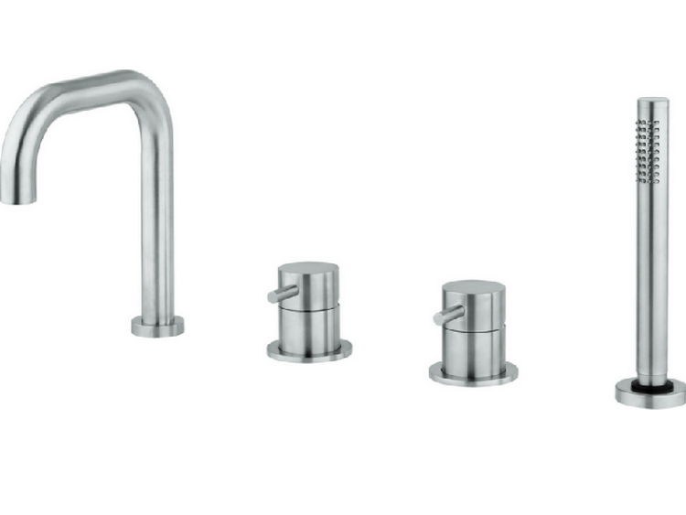 Смеситель для ванны и душа Cisal Xion скрытого монтажа шлифованная сталь XI001260D1