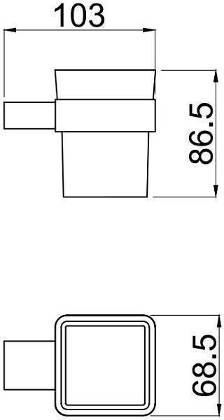 Стакан Allen Brau Infinity белый черный 6.21002-31