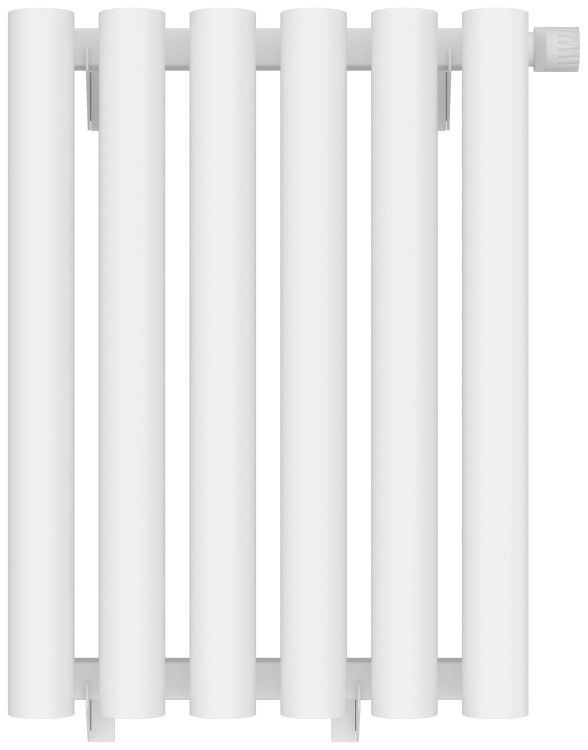 Дизайн-радиатор Сунержа Кумир-0 1-трубный 500x400 мм 6 секций нижнее подключение EU50 белый матовый 30-0351-5006