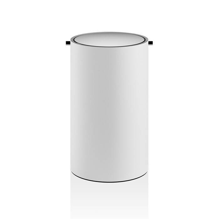 Ведро для мусора Decor Walther Stone BEMD 185х185х300 мм белый матовый/сталь полированная 0971154