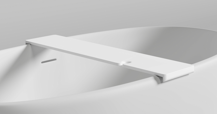 Полка-столик для ванны Salini Gabbiano Basic 900х200х30 мм белый матовый 1906202M