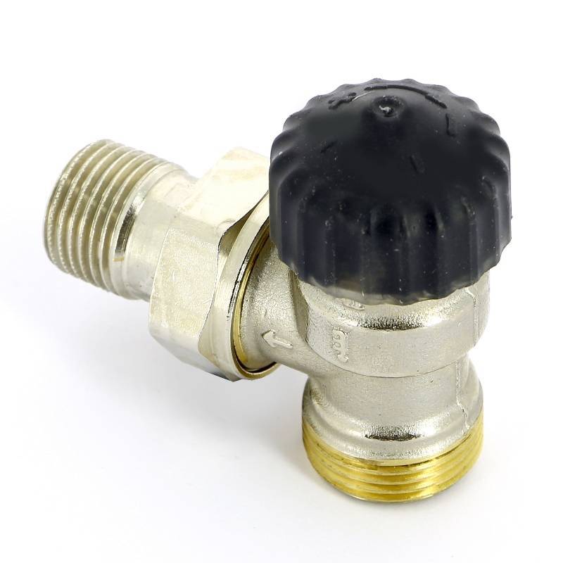 Вентиль термостатический Uni-Fitt угловой HH 1/2 x 3/4 EK никелированный 167N2300