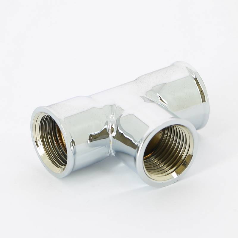 Тройник латунный Viega 1/2 ВР хромированный 105525