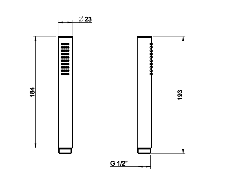 Ручной душ Gessi 23x184 мм цилиндрический цвет Finox Brushed Nickel 14371149