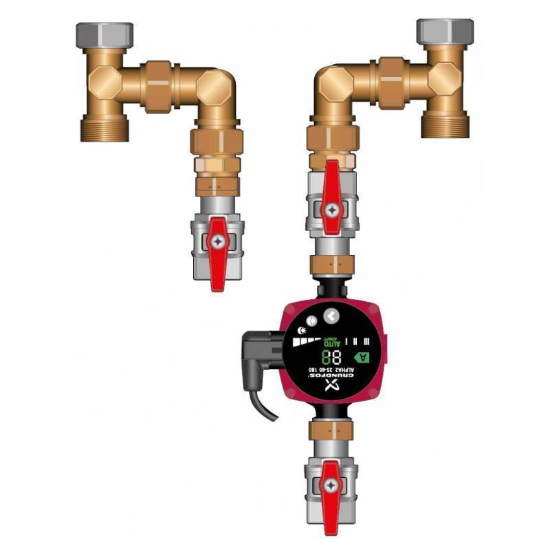 Контур загрузки бойлера Meibes Kombimix с насосом Wilo RS 15/6 M66356.84RS15/6