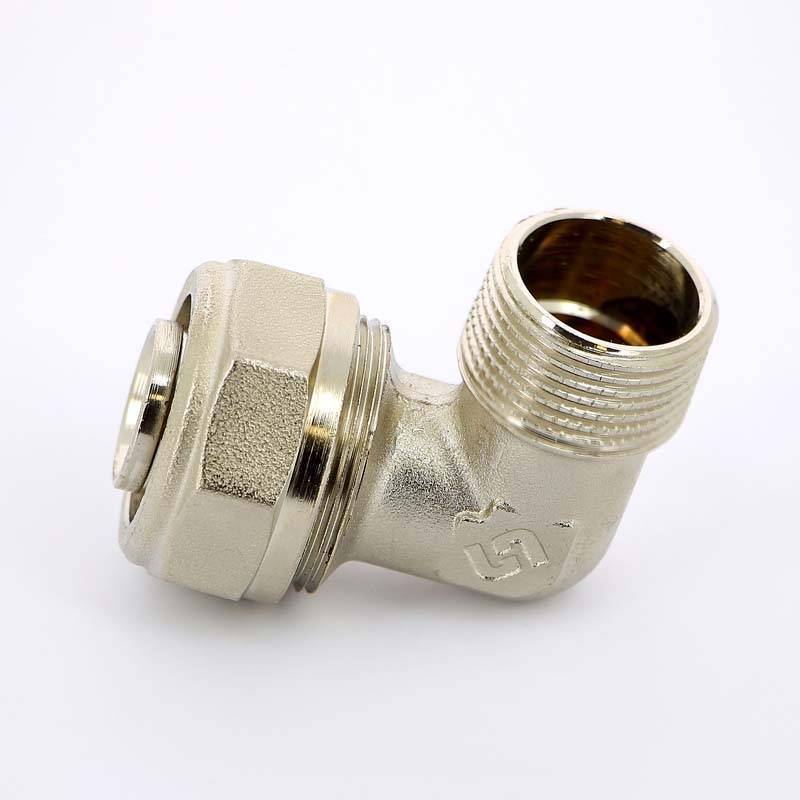 Угол обжимной никелированный Uni-Fitt 26х3/4 наружная резьба 665N8300