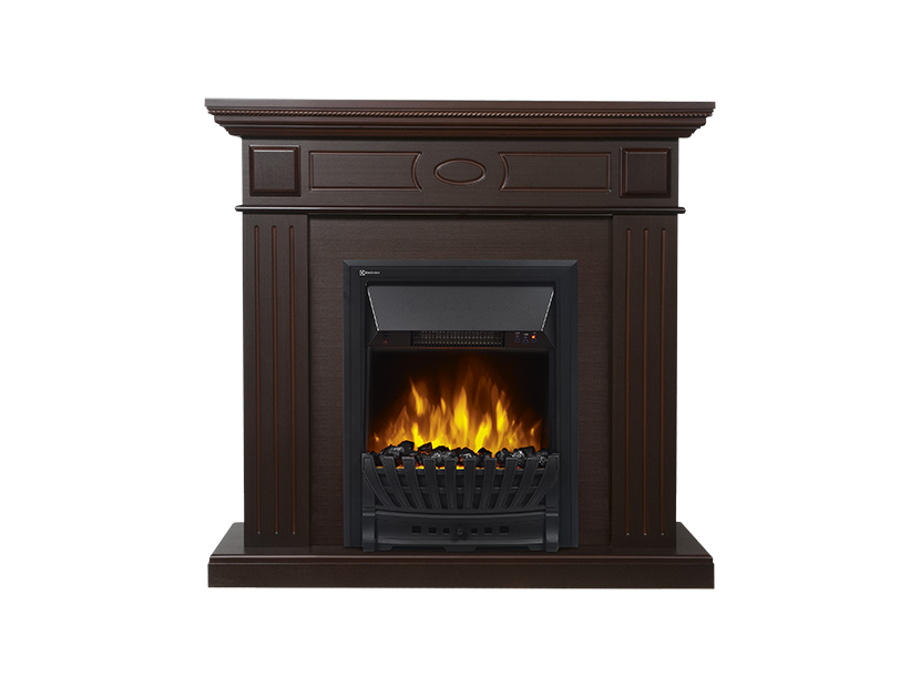 Портал для электрокамина Firelight Bianco Classic шпон темный дуб НС-1141399