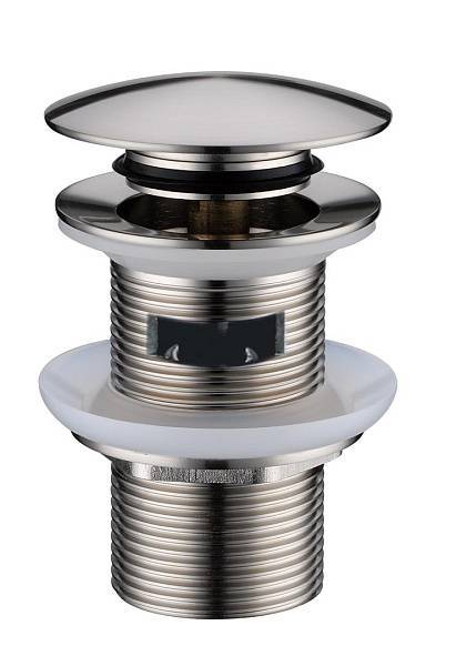 Донный клапан для раковины Boheme с переливом матовый никель 612/2-NB