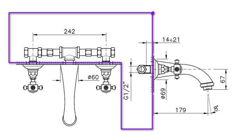 Внутренняя часть смесителя для раковины Nicolazzi C2177