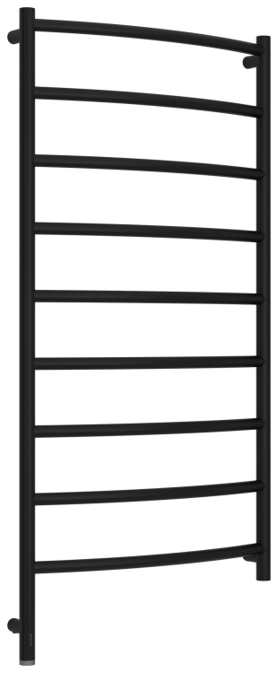 Полотенцесушитель электрический Сунержа Галант 3.1 1200x600 мм МЭМ нижнее слева черный матовый HOG3160001260