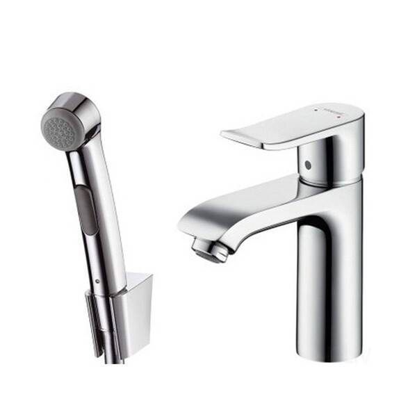 Смеситель для раковины Hansgrohe Metris с гигиеническим душем хром 31285000