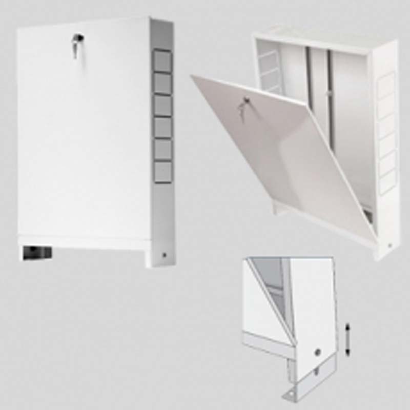 Шкаф коллекторный встраиваемый Uni-Fitt 1194х670-760х125-195 мм 482G6000