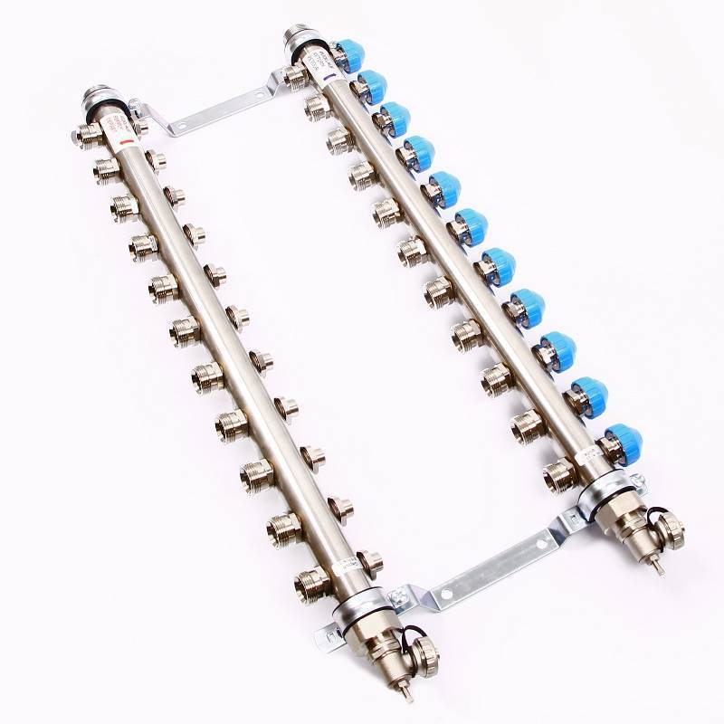 Коллекторная группа Uni-Fitt 1 x 3/4 11 выходов с балансировочными и термостатическими вентилями 456W4311