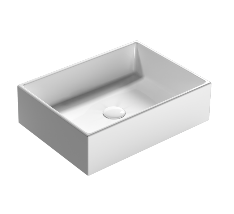 Раковина Globo Vanity Basins 500x370x140 мм встраиваемая/накладная без отверстий для смесителя FO050BI