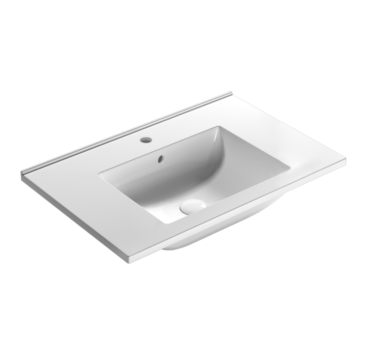 Раковина Globo Vanity Basins 710x460x165 мм встраиваемая/накладная 1 отверстие для смесителя HA071BI