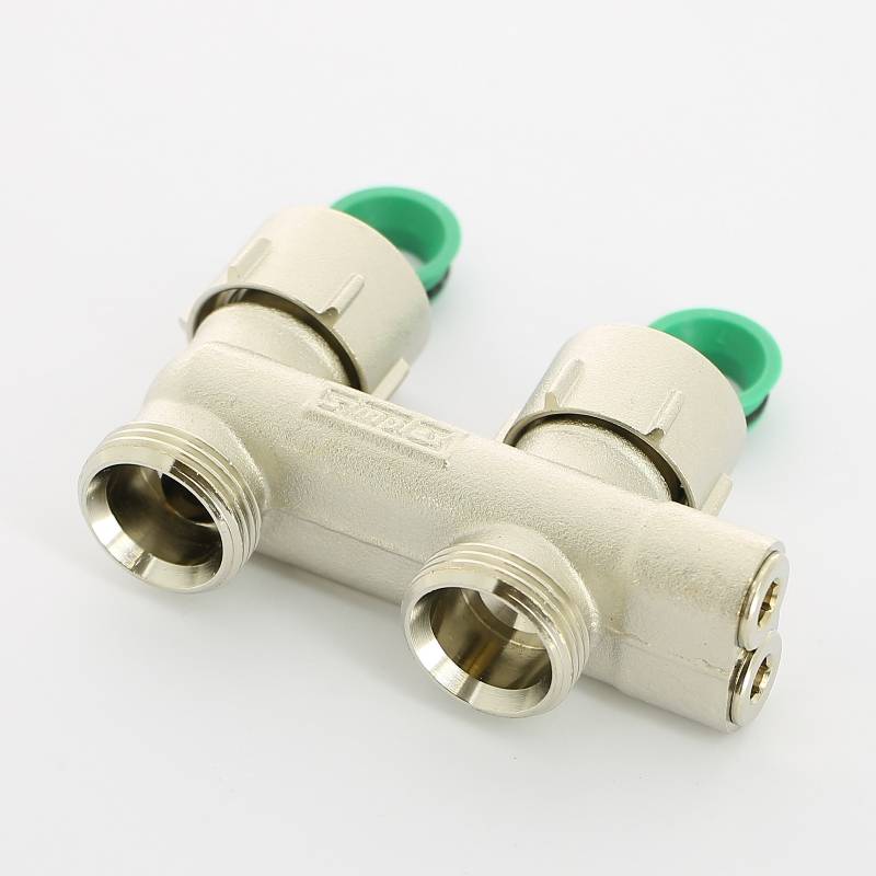 Узел радиаторный прямой перекрестный Simplex D2/50 3/4 x 3/4 EK с вентилями и адаптерами F10078