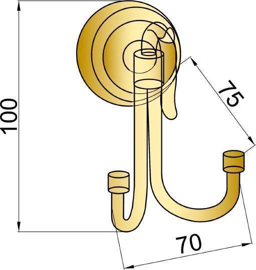 Крючок для полотенец Boheme Medici бронза 10606