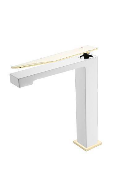 Смеситель для раковины Boheme Q высокий хром/золото 142-CRG.2