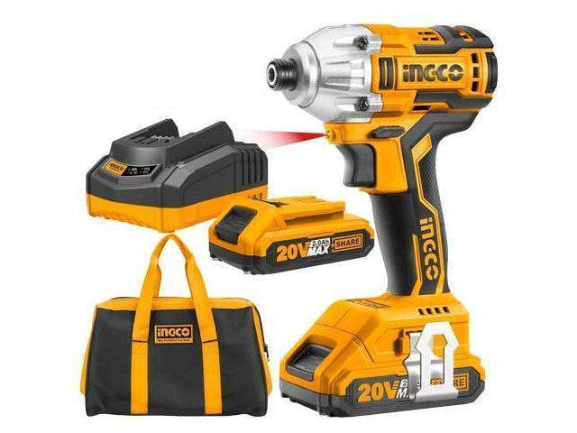Шуруповерт аккумуляторный ударный бесщеточный INGCO CIRLI 20 В CIRLI