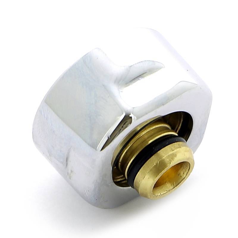 Соединитель для металлопластиковой трубы Carlo Poletti 16х2.25 мм хром A58503B