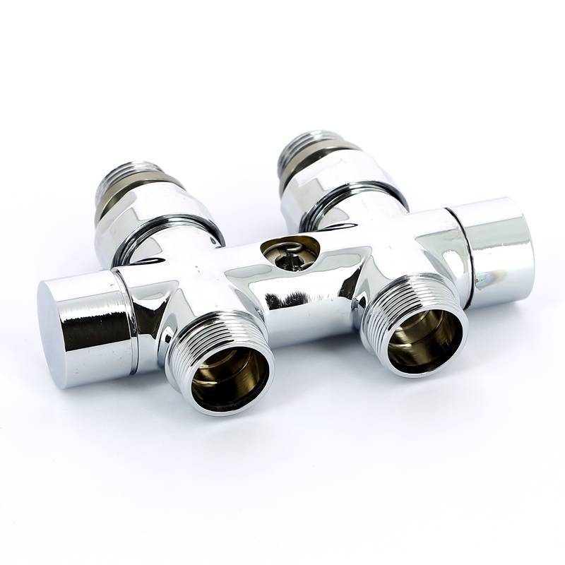 Узел ручной прямой Carlo Poletti с запорным клапаном хром V48500B